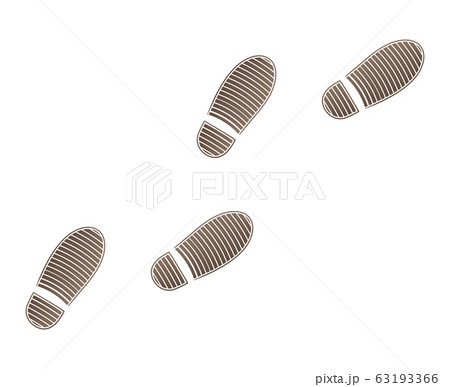 靴跡のイラスト素材