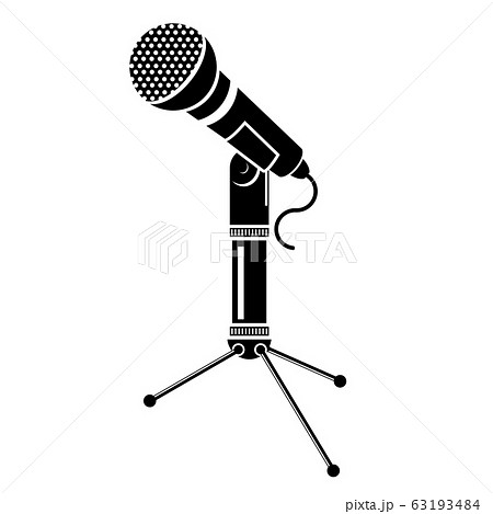 Retro Microphone Icon Isolated on White Background 63193484