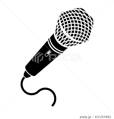 Retro Microphone Icon Isolated on White Background 63193982