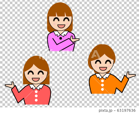 案内する女性 63197636