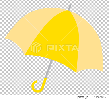 Illustration of one yellow umbrella 63197867