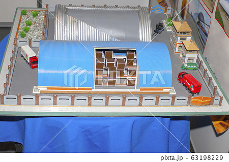 Cardboard model of a warehouse for storing goods. 63198229