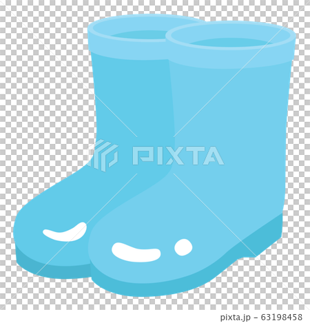 水色の長靴のイラストのイラスト素材 水色の長靴のイラストのイラスト素材