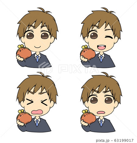 がま口を持っている男性 がま口を持っている男性 63199017