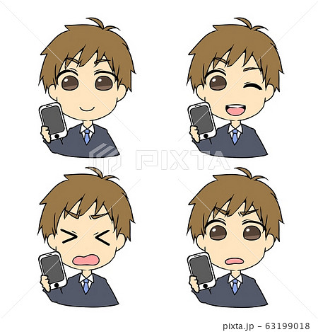 スマートフォンを持っている男性 スマートフォンを持っている男性 63199018