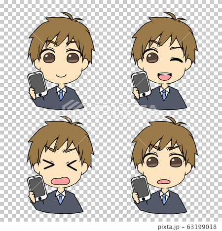 スマートフォンを持っている男性 スマートフォンを持っている男性 63199018