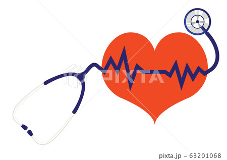 Red heart with stethoscope Red heart with stethoscope 63201068