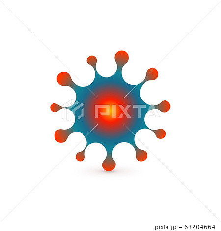Virus abstract icon. Microbe vector symbol. Computer virus, allergy bacteria, microbiology concept. Disease germ, pathogen micro organism, isolated vector sign on white background Virus abstract icon. Microbe vector symbol. Computer virus, allergy bacteria, microbiology concept. Disease germ, pathogen micro organism, isolated vector sign on white background 63204664