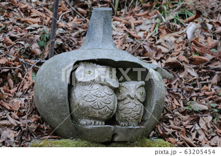 鷲子山上神社・福ふくろうロードの南瓜ふくろう像 63205454