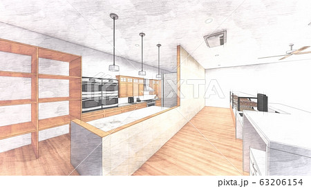 ケーキ屋　人なし　イラスト51 63206154