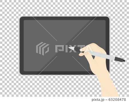 Illustration of pen tablet Illustration of pen tablet 63208478