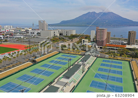 鹿児島市鴨池運動公園の上空から 63208904