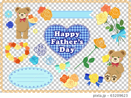 Fathers day illustration set (bear) Fathers day illustration set (bear) 63209623
