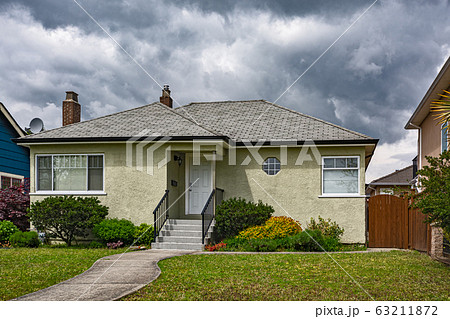 Modest average residential house in North America Modest average residential house in North America 63211872