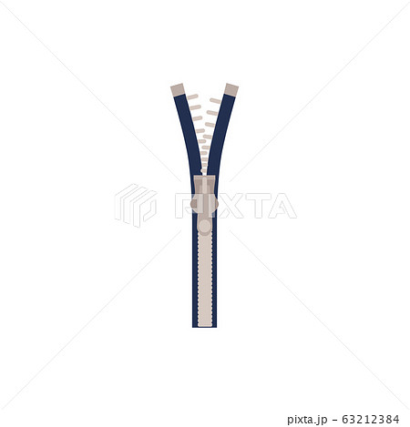 Sewing zip lock or zipper for clothing icon flat vector illustration isolated. Sewing zip lock or zipper for clothing icon flat vector illustration isolated. 63212384