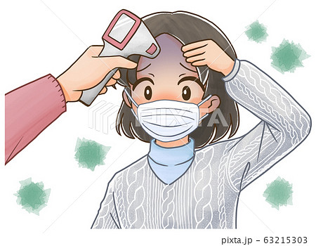 検温してもらう子のイラスト6 63215303