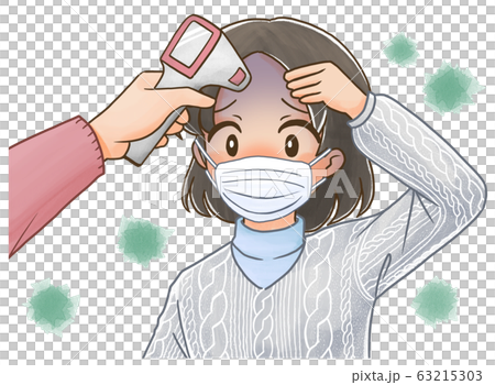 検温してもらう子のイラスト6 63215303