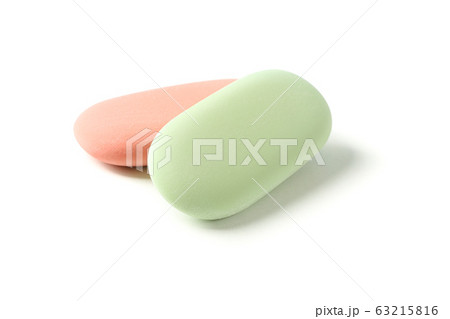 Color erasers with space for text isolated on Color erasers with space for text isolated on 63215816
