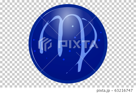 藍色12星座圖標，帶星形排列：處女座 63216747