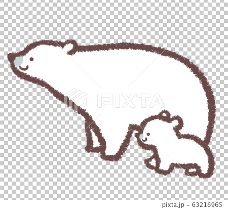 シロクマ親子1 63216965