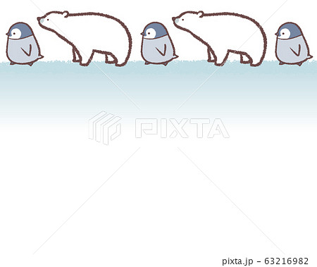 シロクマペンギンヒナ氷フレーム 63216982