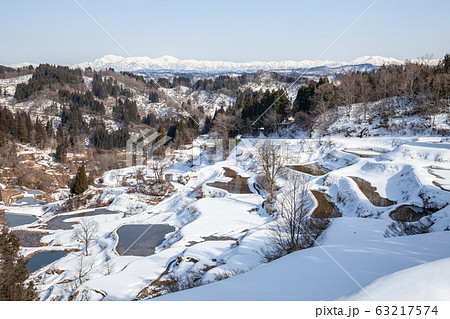 蒲生の棚田の写真素材