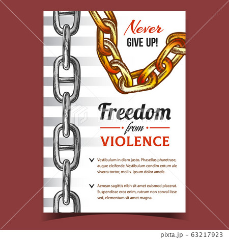 Freedom From Violence Advertise Banner Vector 63217923