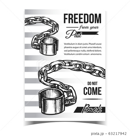 Freedom From Past Jail Advertising Poster Vector Freedom From Past Jail Advertising Poster Vector 63217942
