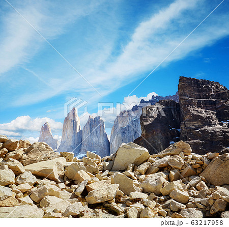 Towers of Paine in Torres del Paine National Park, 63217958