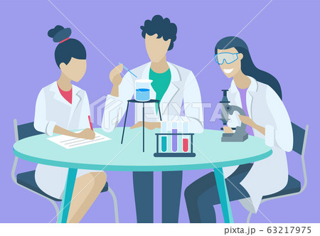 Lab Research or Chemical Experiment, Scientists Group 63217975