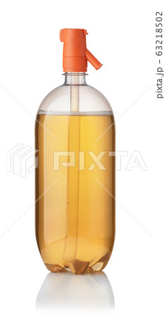 Plastic bottle of apple cider Plastic bottle of apple cider 63218502