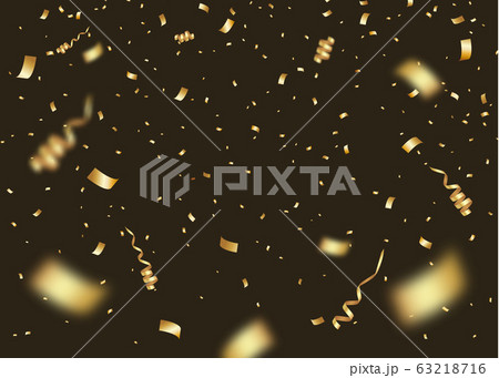 Gold Confetti Party Celebration Background Gold Confetti Party Celebration Background 63218716