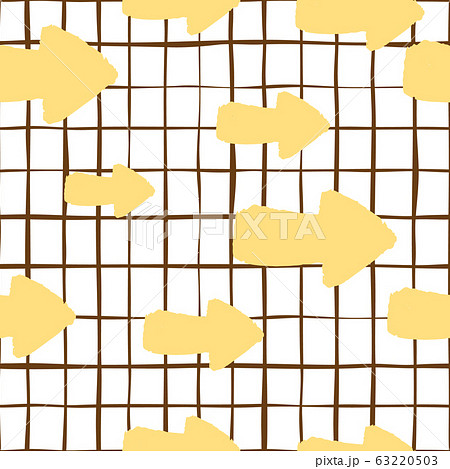 Creative yellow arrows ink seamless pattern. Creative yellow arrows ink seamless pattern. 63220503