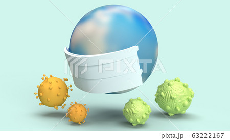The world mask virus vector image for medicine content. 63222167