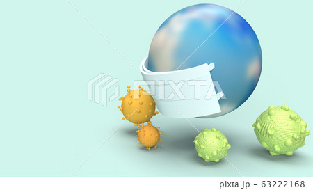 The world mask virus vector image for medicine content. 63222168