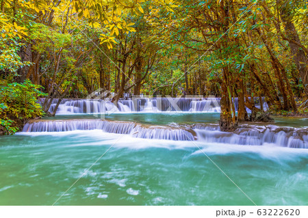 Colorful majestic waterfall in national park 63222620