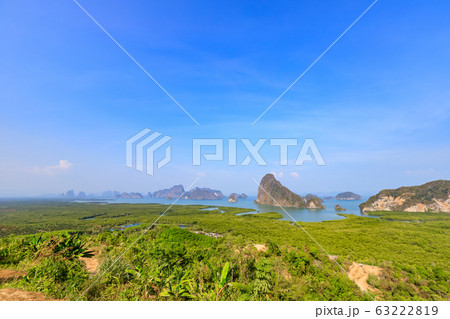 Magnificent Phang-Nga bay scenery from Samet 63222819