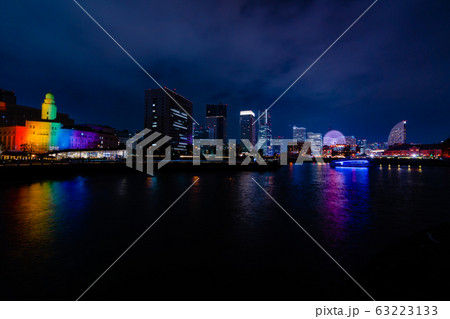 横浜三塔 クイーンの塔 横浜税関 のライトアップ 63223133