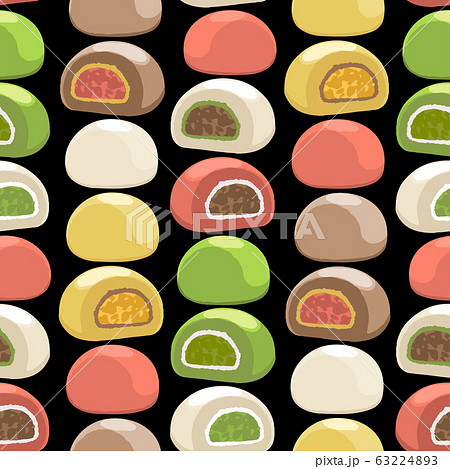 Traditional japanese mochi desserts of different tastes 63224893