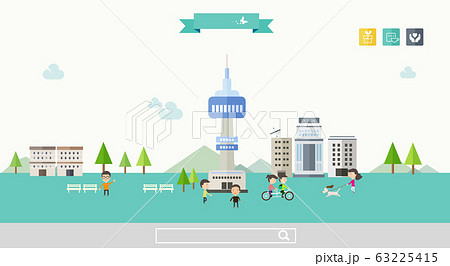 フラット 背景 イラスト 63225415