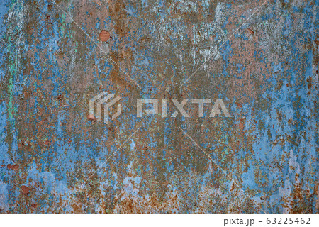 Old worn metal surface with paint. Rusty metal 63225462