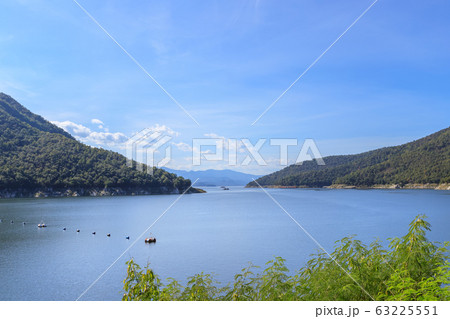 Bhumibol Dam with hydroelectric power plant and 63225551