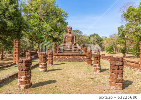 Sitting Buddha statue at Wat Sing temple in Sitting Buddha statue at Wat Sing temple in 63225680