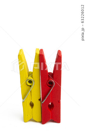 colored wooden clothespins isolated colored wooden clothespins isolated 63226012