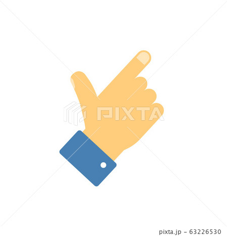 Index pointer finger hand icon or thumb showing gesture symbol isolated vector flat cartoon clipart 63226530
