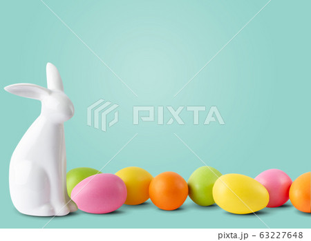 Easter bunny and eggs Easter bunny and eggs 63227648
