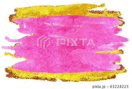 Coloured Watercolor Background. Pink and gold 63228225