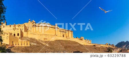 Amber Fort panorama, Amer, Jaipur, Rajasthan, Amber Fort panorama, Amer, Jaipur, Rajasthan, 63229788