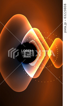 Glowing neon shiny transparent abstract geometric shapes with light effects. Techno futuristic vector abstract background For Wallpaper, Banner, Background, Card, Book Illustration, landing page Glowing neon shiny transparent abstract geometric shapes with light effects. Techno futuristic vector abstract background For Wallpaper, Banner, Background, Card, Book Illustration, landing page 63229808