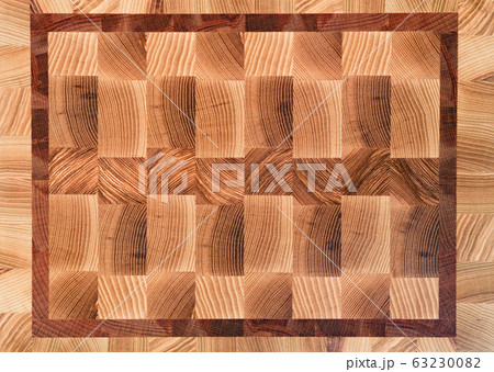 Wooden butcher chopping block, natural end wood 63230082